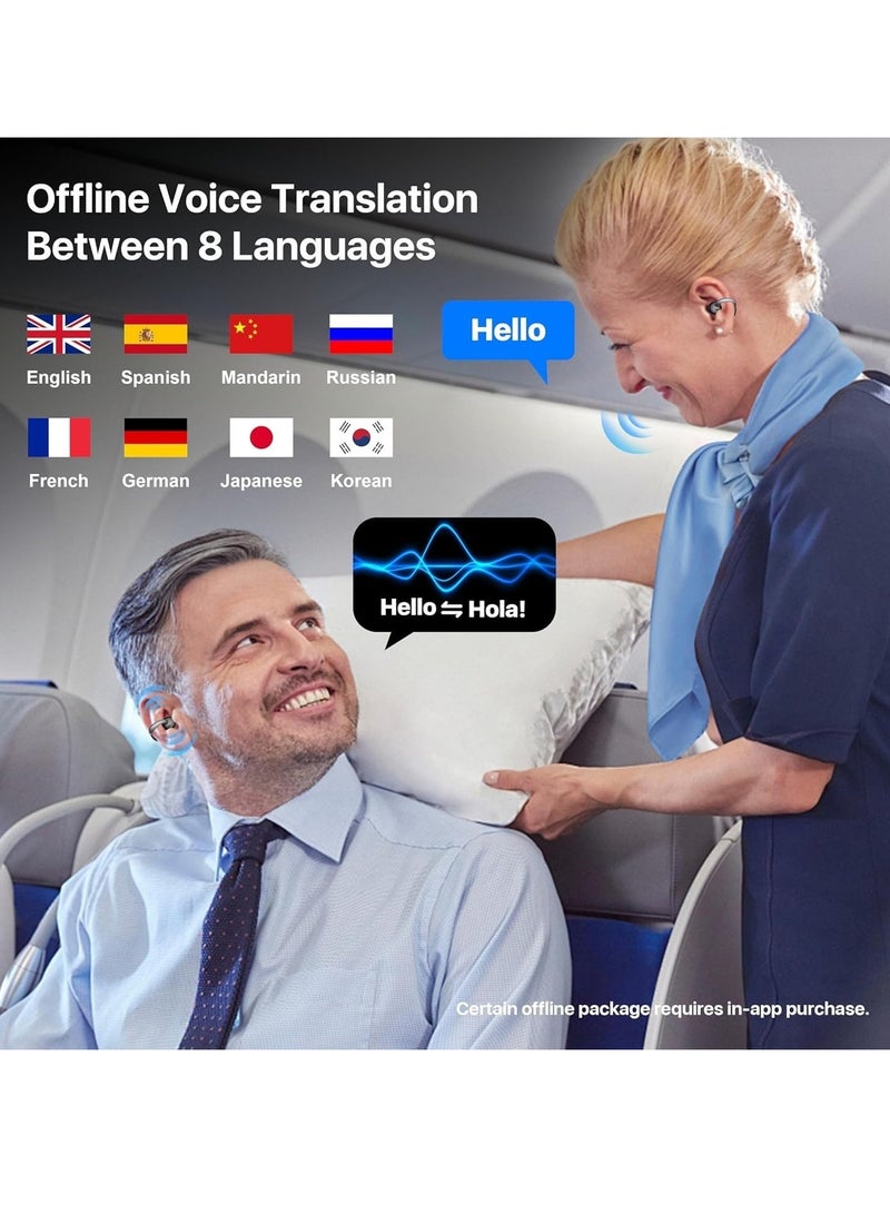 AI Translator Earbuds, Upgrade 3-in-1 Real-Time Translation for 144 Languages Accents Earphone, HD Sound, Long Battery Life, Ideal for Travel and Business  - Image 2