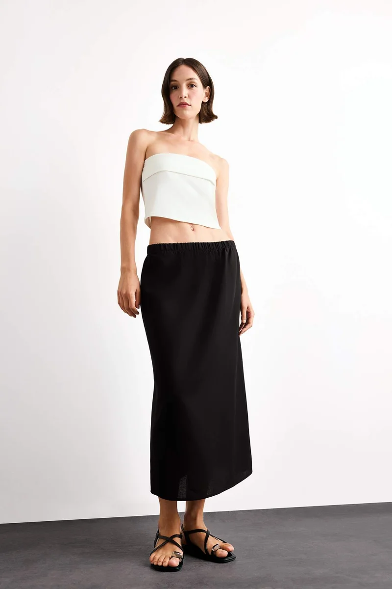 ديفاكتو Relax Fit Woven Elastic Band Skirt
