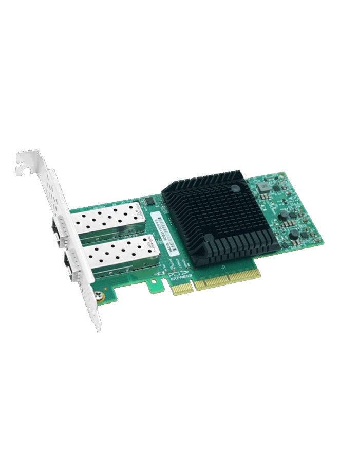 Percko, 25g Ethernet Card With X4 Chip, Compatible With Mcx4121a-acat Fiber Optic Card, 100g Ethernet Card E810-cqda2 Dual Optical Port Qsfp28 Server Rdma Ethernet Card
