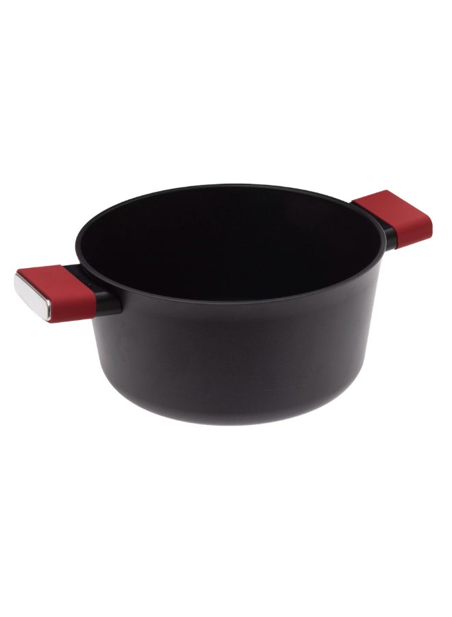 Five Simply Smart Silitop Forged Aluminium Casserole Dish Black and Red 24 cm 151398 - Image 2