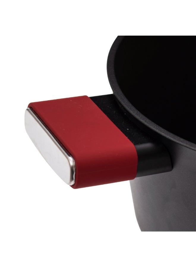 Five Simply Smart Silitop Forged Aluminium Casserole Dish Black and Red 24 cm 151398 - Image 4