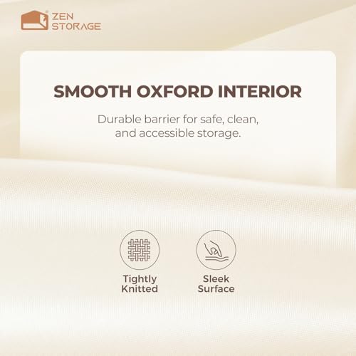ZenStorage Cotton Linen Drawer Organizers for Baby Clothes, 20Pack Multi-Size Nursery Dresser Dividers for Clothes, Premium Foldable Storage Bins for Bedroom, Closet and Diaper Table, Beige - Image 3