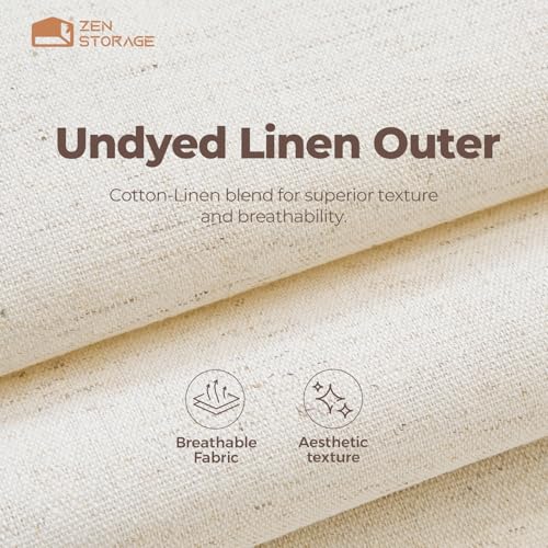 ZenStorage Cotton Linen Drawer Organizers for Baby Clothes, 20Pack Multi-Size Nursery Dresser Dividers for Clothes, Premium Foldable Storage Bins for Bedroom, Closet and Diaper Table, Beige - Image 2