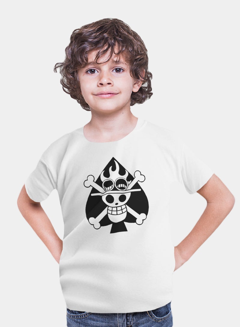 Fashion World Cotton T-shirt Printed with High-quality Anime One Piece ACE - Image 1
