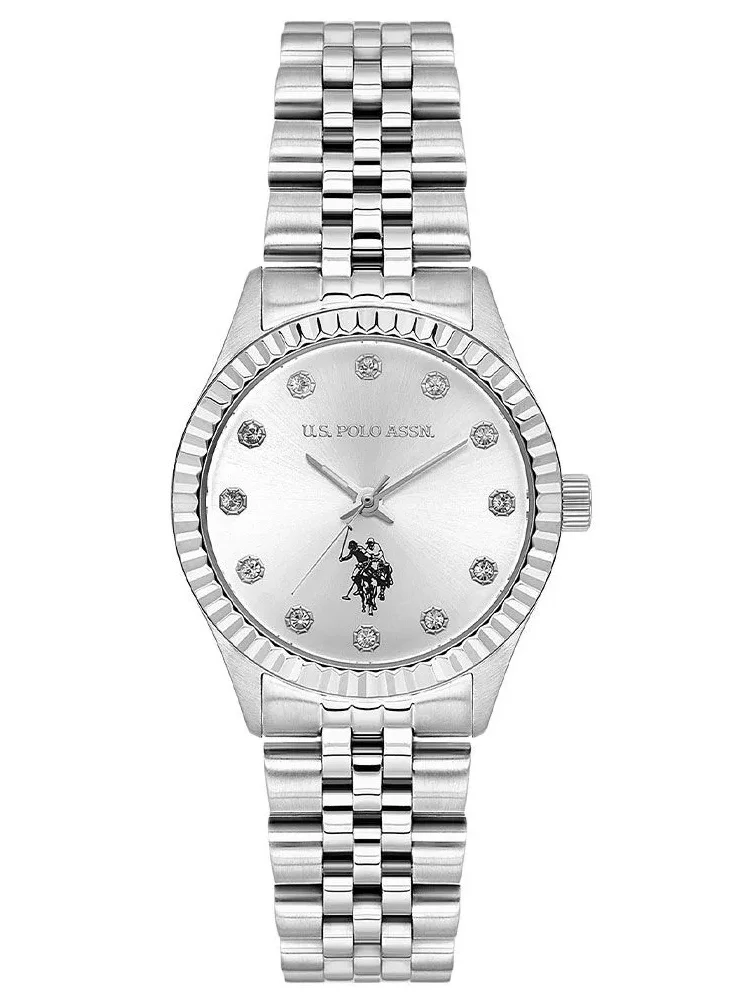 U.S. Polo Assn. Stile Women's 30mm Watch with Silver Dial & Stainless Steel Bracelet