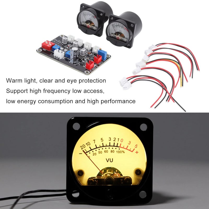 2pcs VU Meter with Driver Board for Amplifier 12V 18V Wide Voltage Stabilizing Circuit - Image 4
