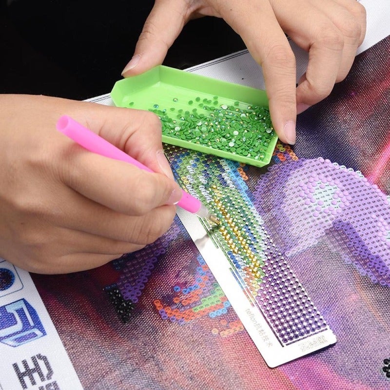 Diamond Painting Accessories: 7Pcs Set - Flexible Stainless Steel & Plastic Correction Tool, Non-Stick Roller Ruler for Diamond Painting Enthusiasts, Home Craft Projects - Image 5