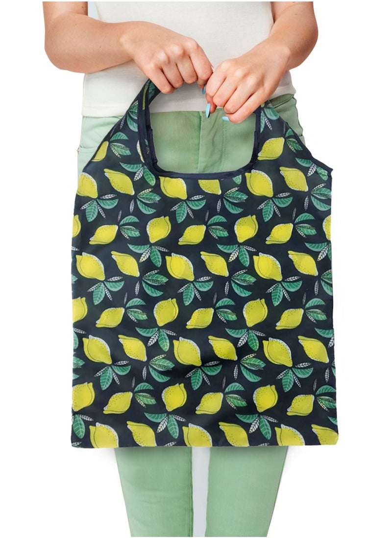 Salla - Foldable Reusable Shopping Bag Lemon Print 60x38cm - Image 1