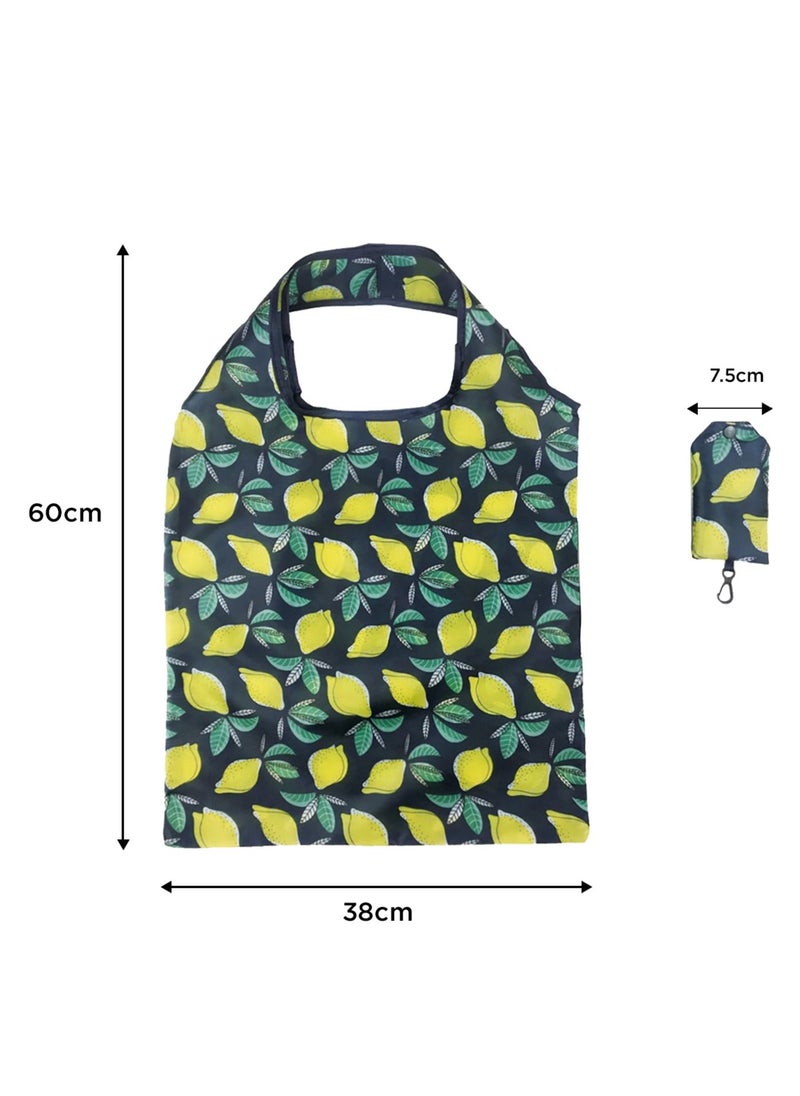 Salla - Foldable Reusable Shopping Bag Lemon Print 60x38cm - Image 1