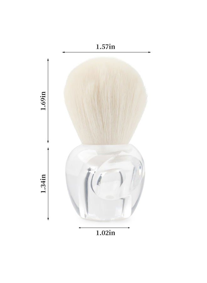 BQAN Nail Dust Brush Nail Art Dust Powder Remover Brush Nail Arts Dust Cleaner Brush Soft Kabuki Cleaner Brush for Makeup or Acrylic UV Gel Nail Arts (Transparent) - Image 2
