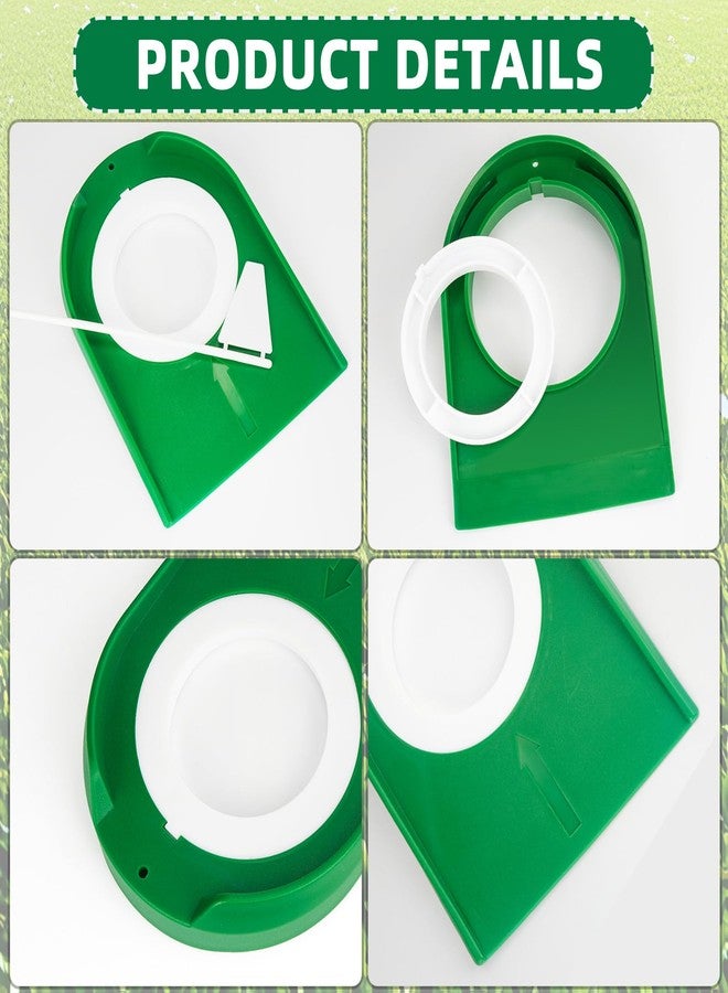 opasyo Putting Green Indoor Set 2pcs Golf Putting Cup with Flag,Golf Putting Cup for Kid Adult Office Garage Yard Indoor Outdoor Practice,Training Aids Putting Greens Cups and Flags (White Flag) - Image 4