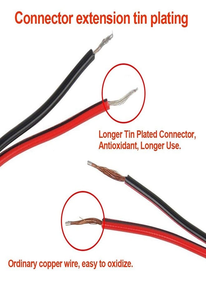 Homenique 10 Pairs DC Power Pigtail Cable 12V 5A 18AWG Male Female Connector 5.5 x 2.1mm Barrel Plug Wire for CCTV Camera LED Strip Power Adapter DIY Wiring - Image 4