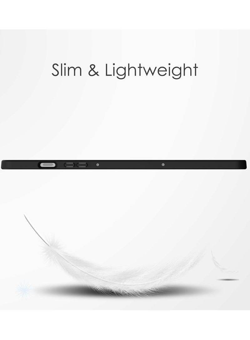 VKL Hybrid Slim Case for Samsung Galaxy Tab S9 FE 10.9 Inch/Galaxy Tab S9 11 Inch 2023, Ratesell Shockproof Cover with Clear Transparent Back Shell, with S Pen Holder Black - Image 2