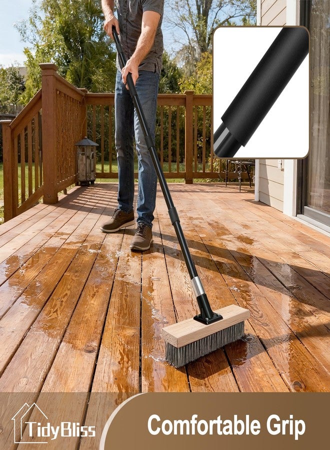 TidyBliss Stainless Steel Wire Scrub Brush with Long Handle, Heavy Duty Stiff Metal Broom Scrubber, Outdoor Moss Removal for Concrete Floor, Deck, Garden, Patio, Roof, Brick, Garage, Swimming Pool - Image 5