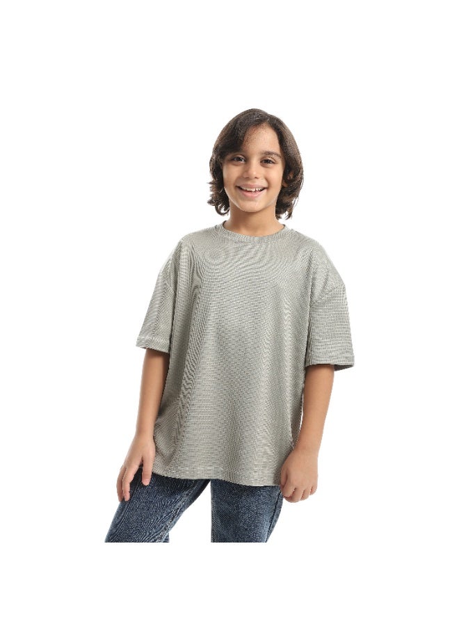 Caesar Boys' T-shirt biscuit fabric with round neck - Image 1