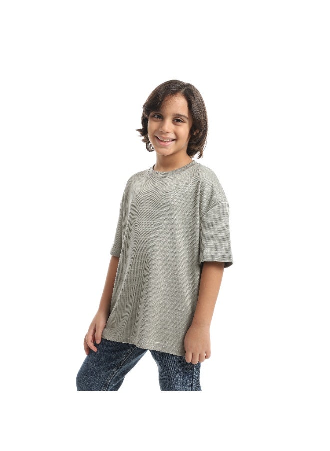 Caesar Boys' T-shirt biscuit fabric with round neck - Image 2