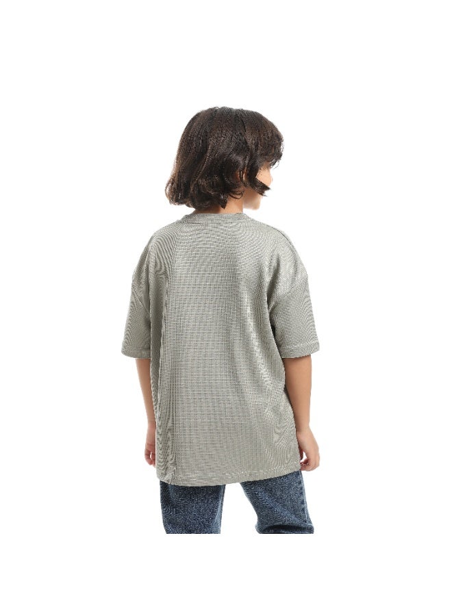 Caesar Boys' T-shirt biscuit fabric with round neck - Image 3