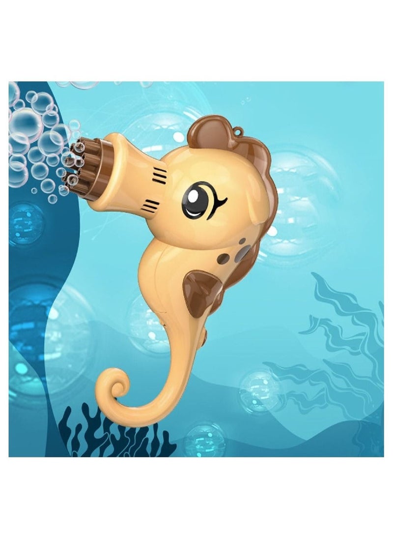 BEAUTY AMBITION Bubble Gun Blower Machine in Seahorse Shape Brown  - Image 2