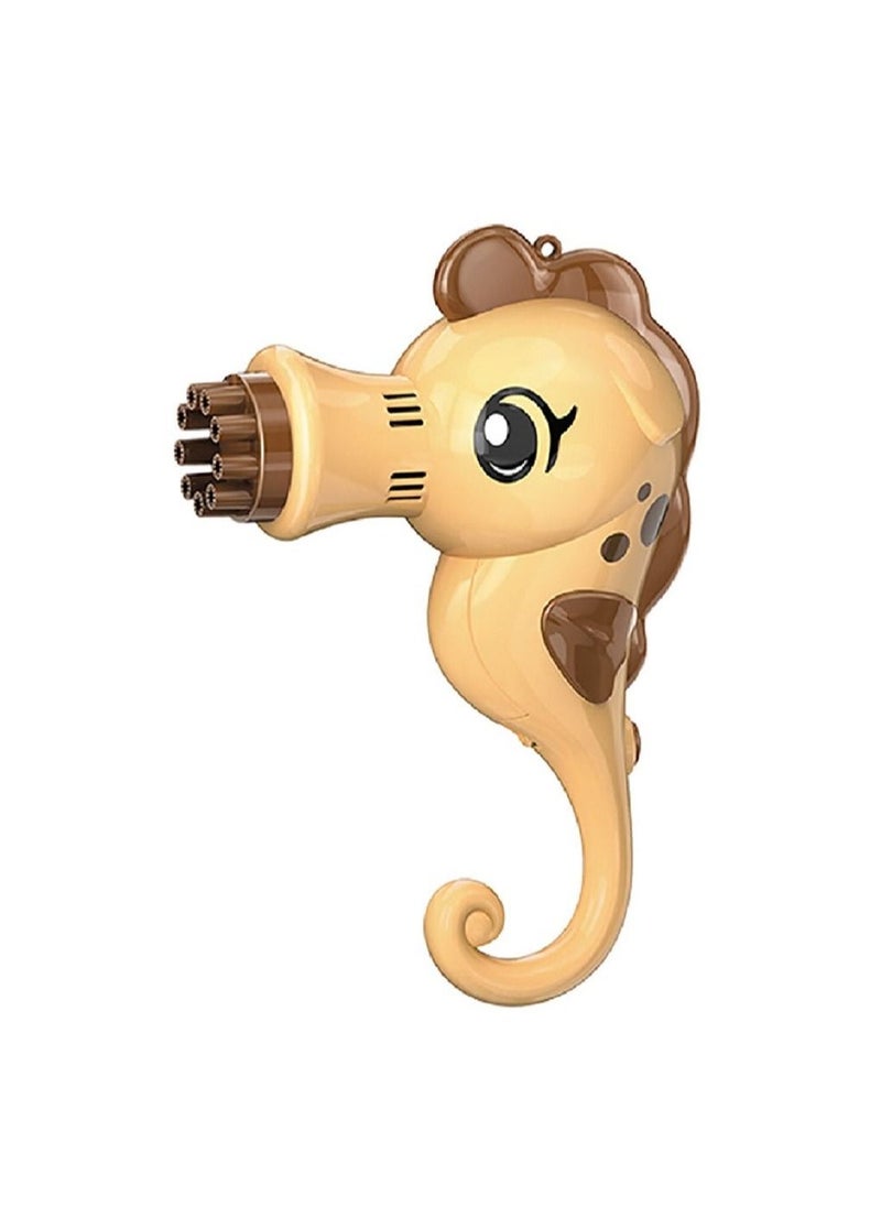 BEAUTY AMBITION Bubble Gun Blower Machine in Seahorse Shape Brown  - Image 1