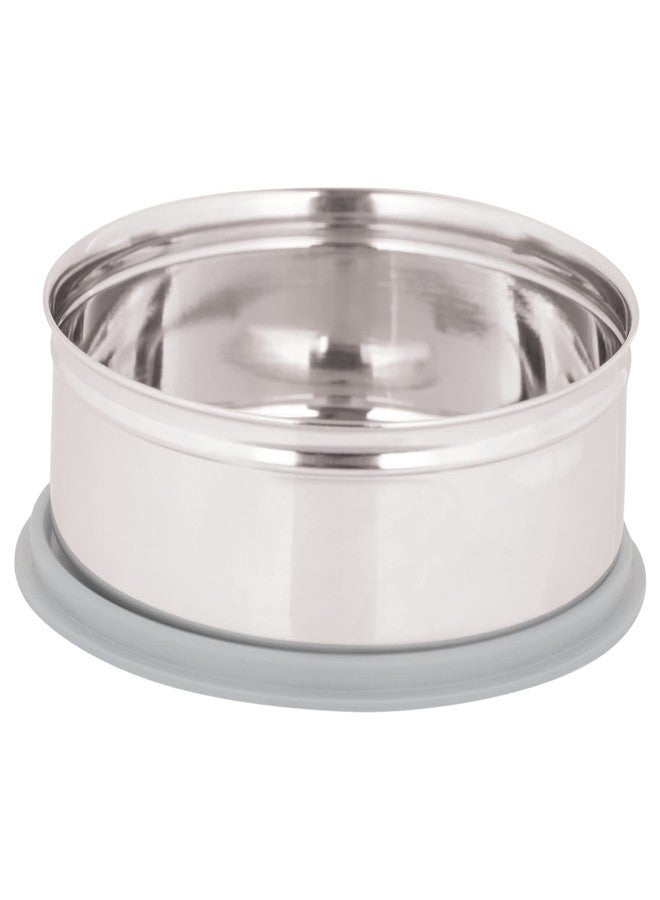 Gluman Stainless Steel 1250 ml Round Shape Multipurpose Storage Container (Grey) - Image 2