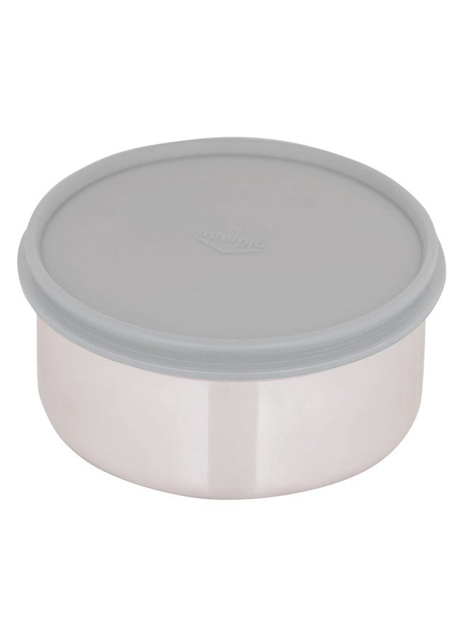 Gluman Stainless Steel 1250 ml Round Shape Multipurpose Storage Container (Grey) - Image 4