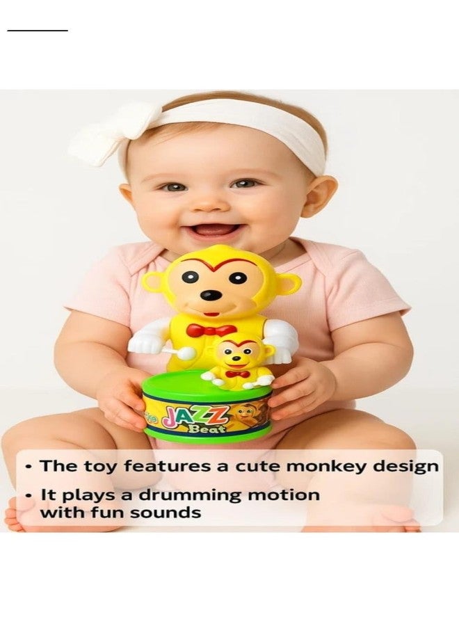 SHANVI MSToys Cute Drummer Pet Toys with Dancing Action for Kids Toys Sound Toys Key-Operated CAT-Dore-Monkey - Image 4