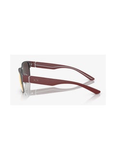 ارماني اكسشينج نظارة شمسية ARMANI EXCHANGE AX2046S 60036Q مقاس 57 بإطار رمادي مع عدسات عاكسة حمراء للجنسين  - Image 4
