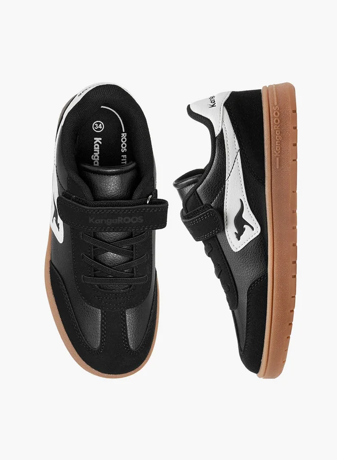 كانغاروس Boys' Panelled Sports Shoes with Hook and Loop Closure