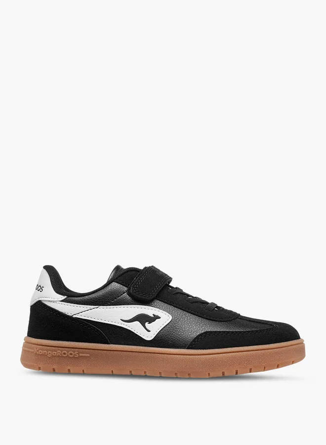 kangaROOS Boys' Panelled Sports Shoes with Hook and Loop Closure