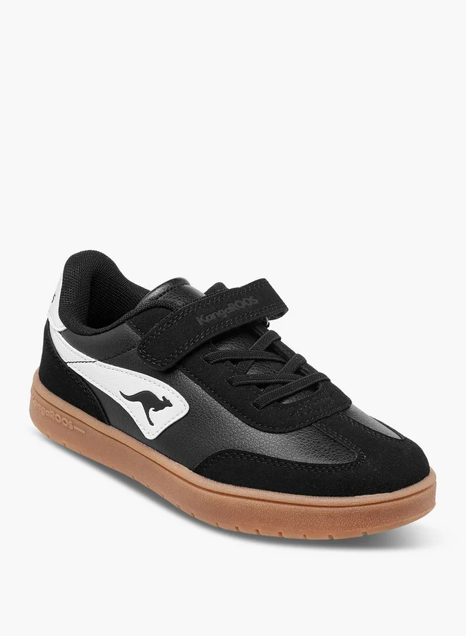 كانغاروس Boys' Panelled Sports Shoes with Hook and Loop Closure