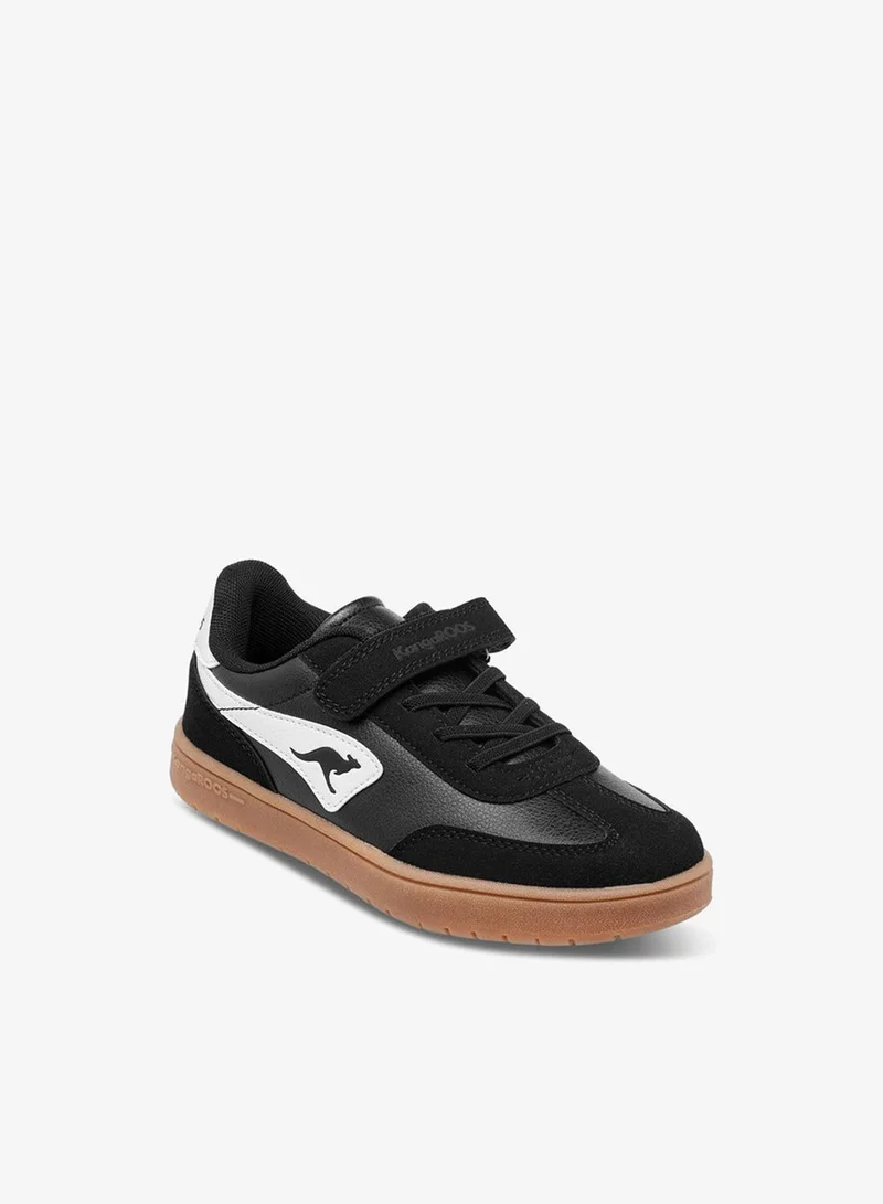kangaROOS Boys' Panelled Sports Shoes with Hook and Loop Closure
