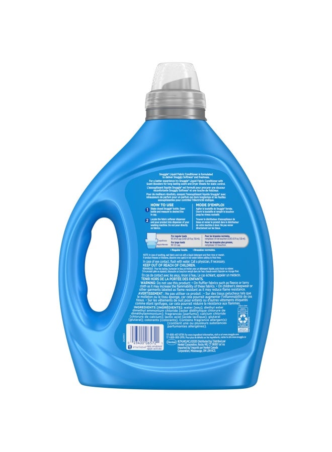 Snuggle Blue Sparkle Liquid Fabric Softener 2X Concentrated 200 Loads 80 Fl Oz - Image 2