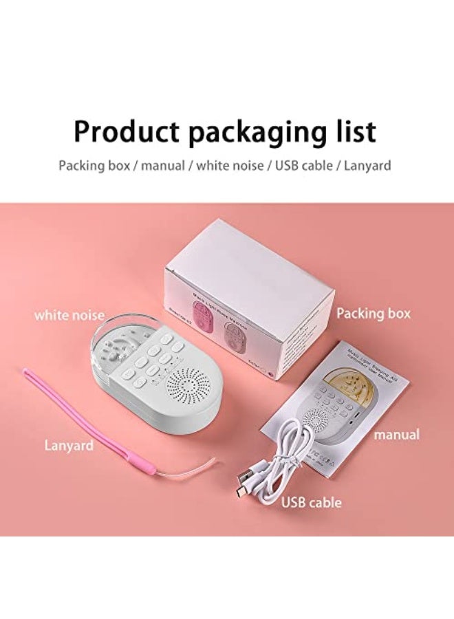 White Noise Sound Machine Baby Sleep Soother with Soft Warm Light/White Light 24 Soothing Sounds Timers Natural Sound Machine with Lanyard for Babyroom Bedroom On-the-Go Travel - Image 3