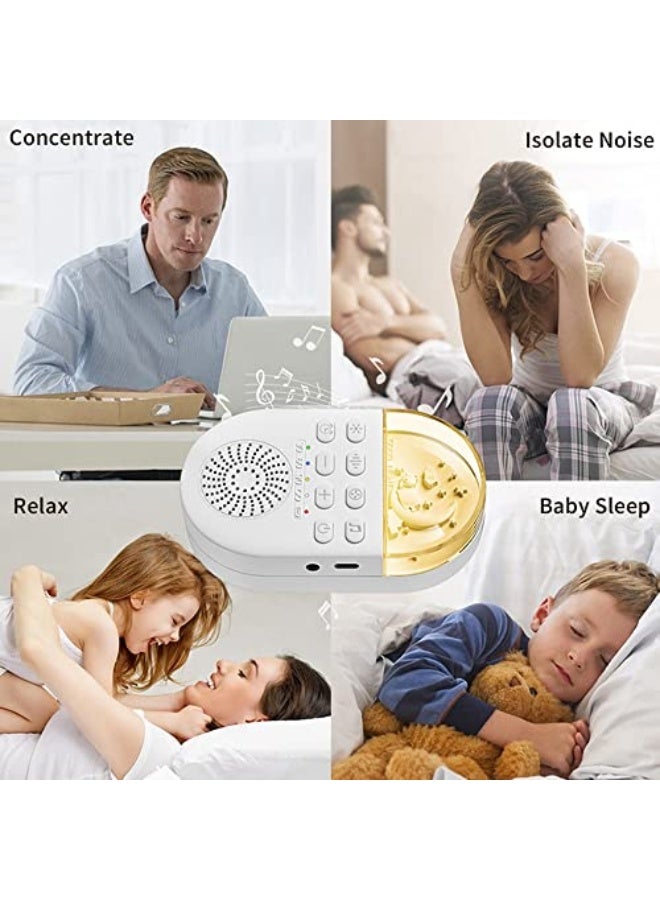 White Noise Sound Machine Baby Sleep Soother with Soft Warm Light/White Light 24 Soothing Sounds Timers Natural Sound Machine with Lanyard for Babyroom Bedroom On-the-Go Travel - Image 2