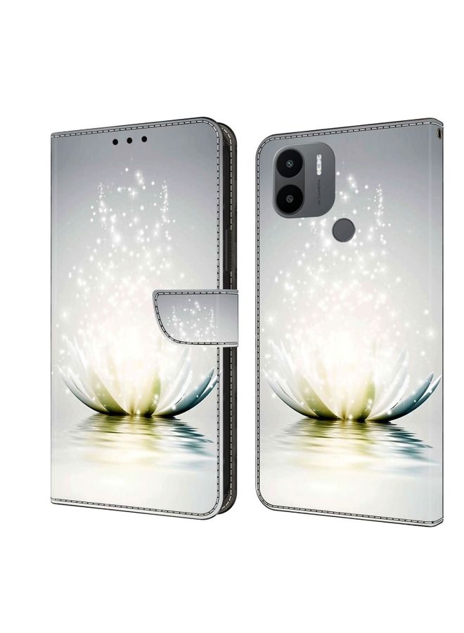 HuHa Case Cover For Xiaomi Redmi A1+ / A2 / A2+ Crystal 3D Shockproof Protective Leather Phone Case Light Lotus 