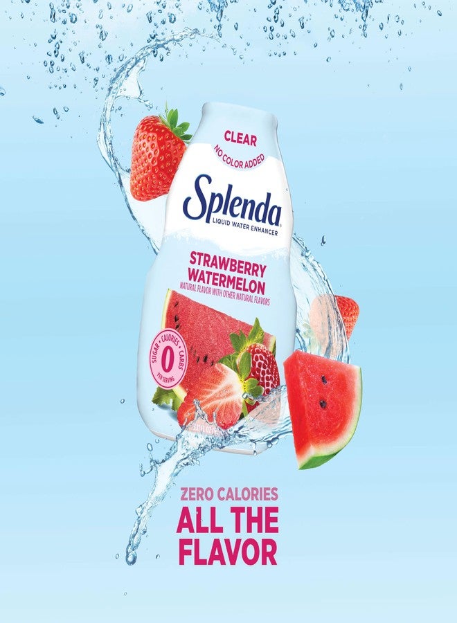 SPLENDA Liquid Water Enhancer Drops, Sugar Free, Zero Calorie, Natural Flavor, Concentrated Drink Mix, 3.11 Fl Oz Each Bottle (Strawberry Watermelon Clear, 2 Pack) - Image 5