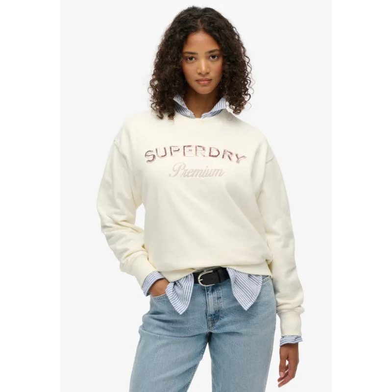 Superdry  Premium Design Loose Crew Sweatshirt for Women | Best Price UAE
