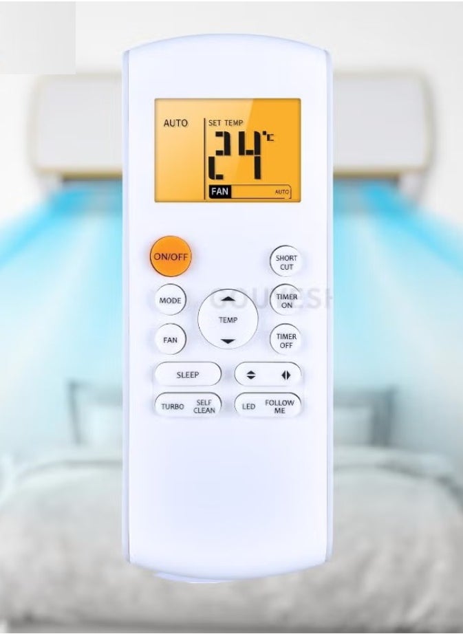ELTRAZONE NEW Original Remote Control RG57A16/BGEF for Midea FRESH AC Air Conditioner | Compatible with RG57A2/BGEF Models | Cool & Heat Modes with Backlight for Easy Use - Image 1