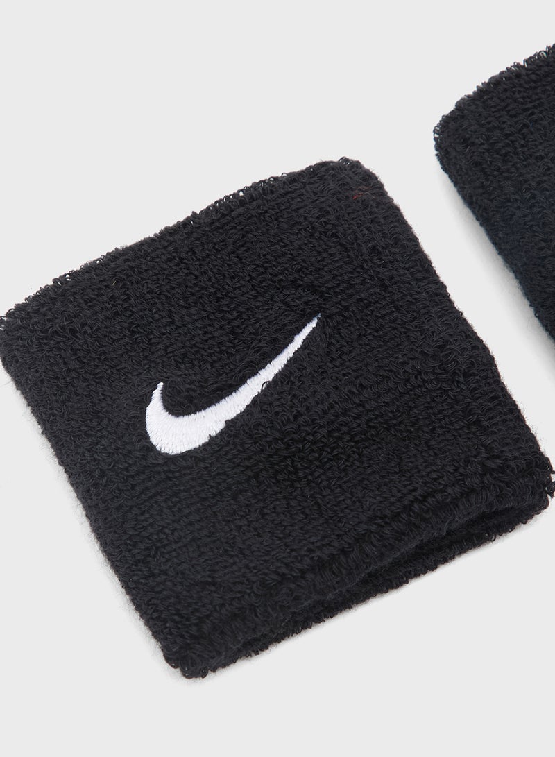 Nike 2 Pack Swoosh Classic Wristbands - Image 3