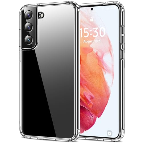 HOOMIL Case for Samsung Galaxy S21 6.2-Inch, Non-Yellowing, Drop Protection, Anti-Scratch Transparent Hard Back Phone Cover - Crystal Clear - Image 1