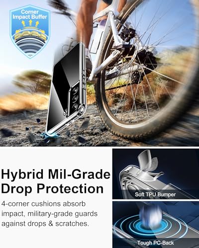 HOOMIL Case for Samsung Galaxy S21 6.2-Inch, Non-Yellowing, Drop Protection, Anti-Scratch Transparent Hard Back Phone Cover - Crystal Clear - Image 4