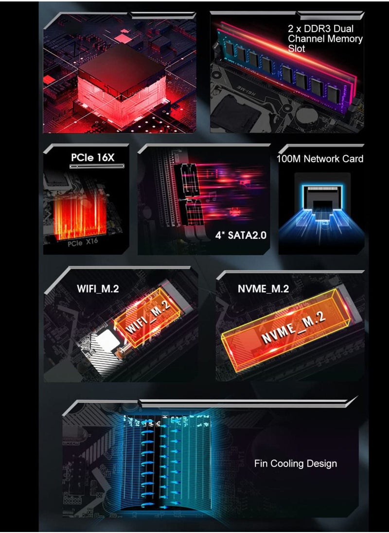 Generic - LGA 1155 socket, DDR3, desktop computer motherboard (16GB) - Image 1