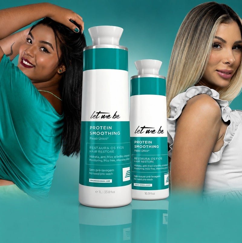 Let Me Be Brazilian Protein Smoothing Treatment, Single-Step | Keratin Treatment | Progressive Brush | Formaldehyde-Free Smoothing System – 500 ml - Image 4
