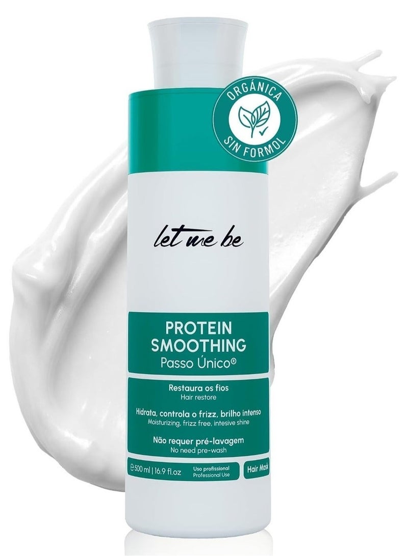 Let Me Be Brazilian Protein Smoothing Treatment, Single-Step | Keratin Treatment | Progressive Brush | Formaldehyde-Free Smoothing System – 500 ml - Image 1