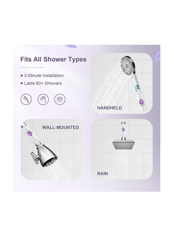 اتش 2 او مغذي الاستحمام ، فلتر رأس دش بفيتامين C ، منقي الماء العسر - Image 3