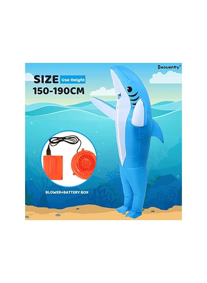 Adult Inflatable Shark Costume Party Cosplay Clothing Masquerade Halloween Party Festival Stage Performance,Size High 2.2m - Image 2