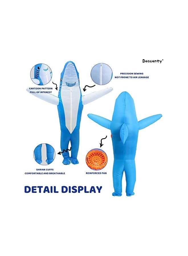 Adult Inflatable Shark Costume Party Cosplay Clothing Masquerade Halloween Party Festival Stage Performance,Size High 2.2m - Image 4