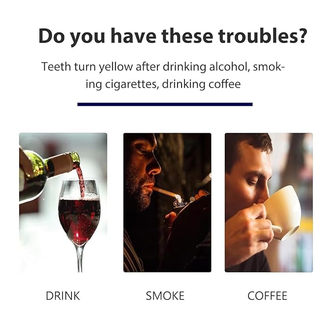 VAUGHN Professional Teeth Whitening Strips for Sensitive Teeth - 7 Pcs Set | Deep Stain Removal from Coffee, Wine & Smoking | Fast & Effective Teeth Whitener | Enamel Safe Whitening Strips - Image 2