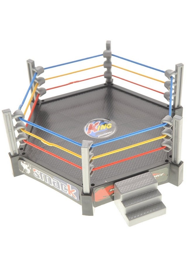 AMPERSAND SHOPS AMPERSAND SHOPS Miniature Wrestling Ring Play Set Toy with 12 Figures  - Image 3