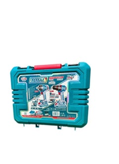 TOTAL TOTAL 20V Cordless 2 Pcs Brushless Combo Kit – Impact Drill (66Nm) & Impact Wrench (400Nm) with 47 Accessories, 2 Batteries, Charger & Case – Ideal for Drilling, Screwing, and Automotive Work  - Image 3
